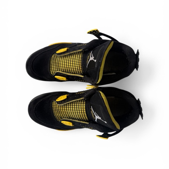 Jordan Retro High-Top Sneakers in Black and Yellow-NO LACE - Picture 3 of 5